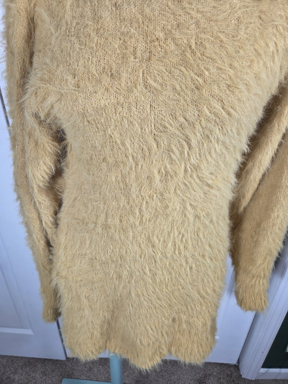 Free People Mustard Eyelash Knit Turtleneck Sweater Women’s Small Petite Cozy - Picture 2 of 9